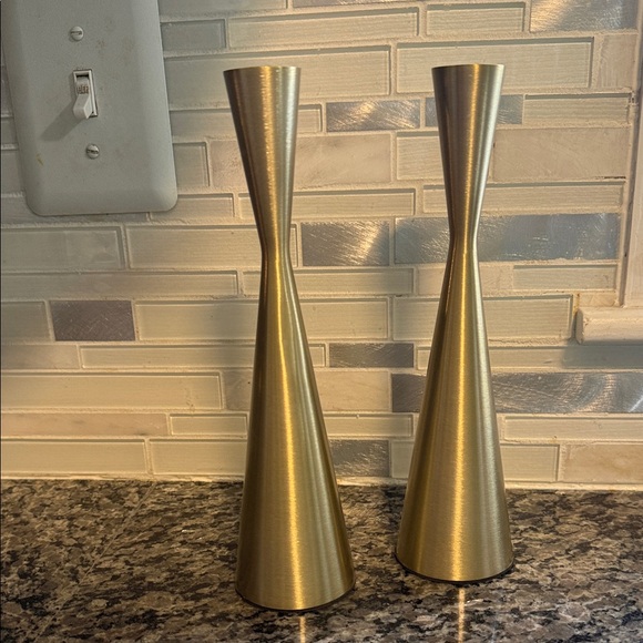 Other - Beautiful Gold Taper Candle Holders